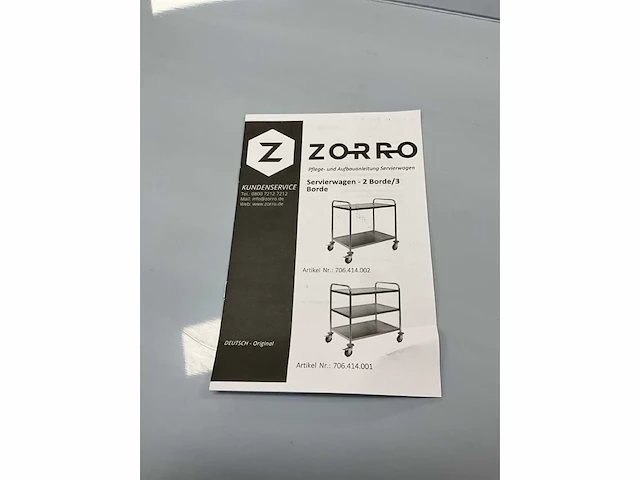 Zorro serveerwagen - afbeelding 7 van  7