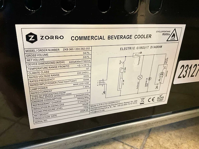 Zorro zkb 360 glasdeur koelkast - afbeelding 7 van  7