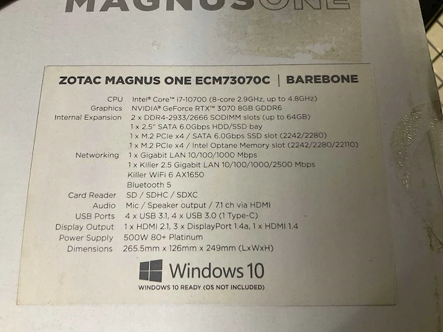 Zotac magnus one zbox - afbeelding 2 van  2