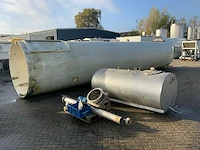 Zout silo rvs tank met schroef - afbeelding 1 van  9