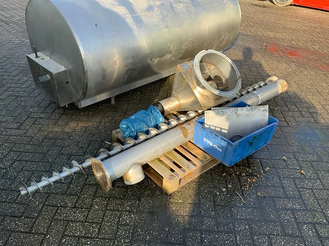 Zout silo rvs tank met schroef - afbeelding 9 van  9