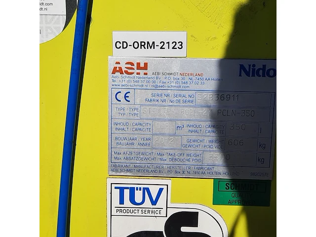 Zoutstrooier, nido, stratos b08l-27 pcln-350, cd-orm-2123, 2012 - afbeelding 13 van  20