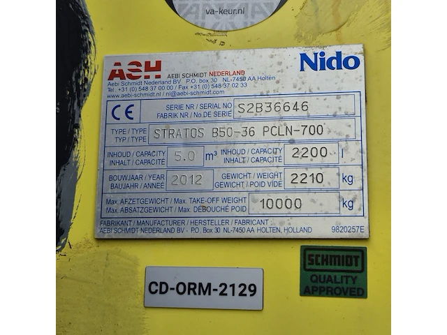 Zoutstrooier, nido, stratos b50-36 pcln-700, cd-orm-2129, 2012 - afbeelding 4 van  12