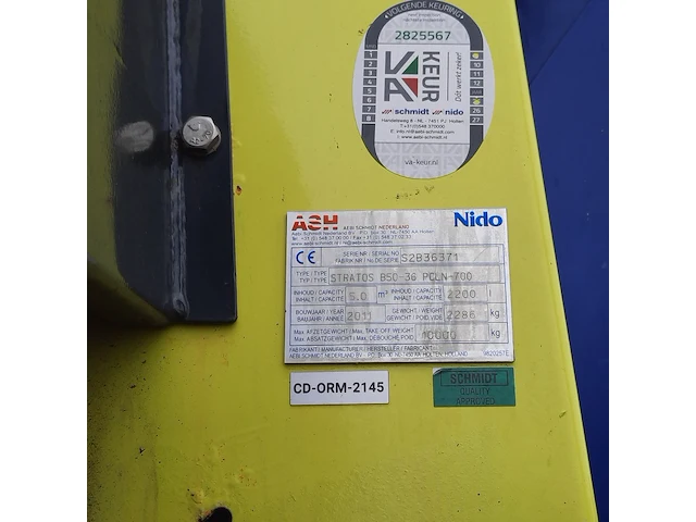 Zoutstrooier, nido, stratos b50-36 pcln-700, cd-orm-2145, 2011 - afbeelding 16 van  23