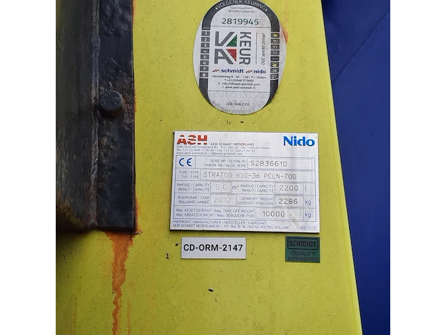 Zoutstrooier, nido, stratos b50-36 pcln-700, cd-orm-2147, 2011 - afbeelding 17 van  24