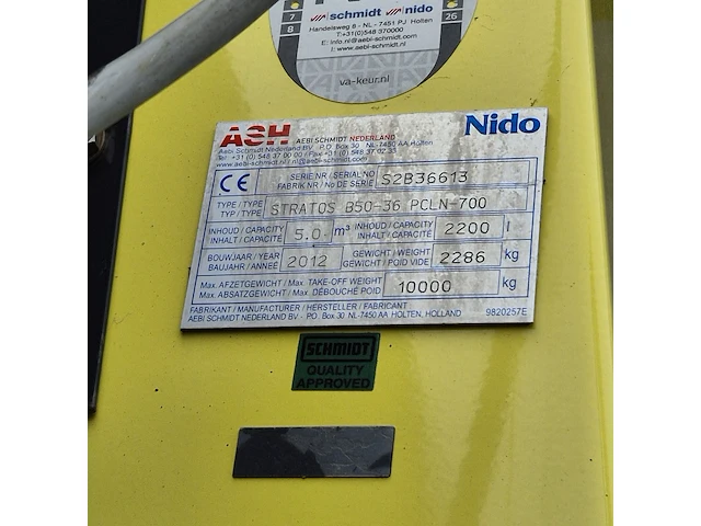Zoutstrooier, nido, stratos b50-36 pcln-700, cd-orm-2150, 2012 - afbeelding 4 van  12