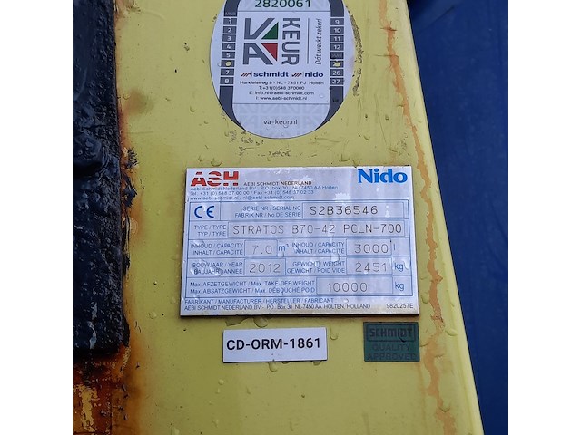 Zoutstrooier, nido, stratos b70-42 pcln-700, cd-orm-1861, 2012 - afbeelding 23 van  23