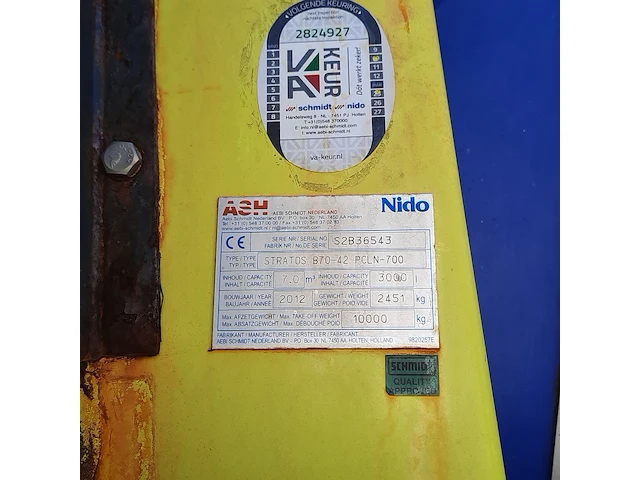 Zoutstrooier nido, stratos b70-42 pcln-700, cd-orm-1944, bouwjaar 2012 - afbeelding 11 van  19