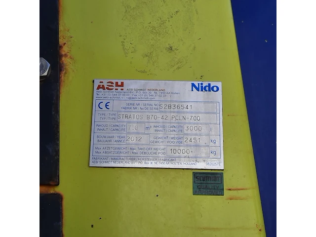 Zoutstrooier, nido, stratos b70-42 pcln-700, cd-orm-1962, 2012 - afbeelding 10 van  18