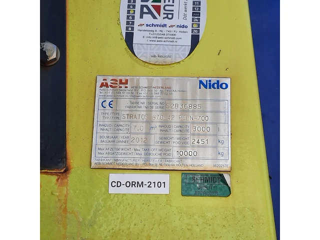 Zoutstrooier, nido, stratos b70-42 pcln-700, cd-orm-2101, 2012 - afbeelding 14 van  22