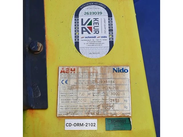 Zoutstrooier, nido, stratos b70-42 pcln-700, cd-orm-2102, 2012 - afbeelding 13 van  20