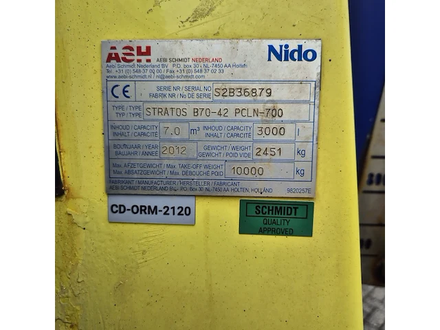 Zoutstrooier, nido, stratos b70-42 pcln-700, cd-orm-2120, 2012 - afbeelding 4 van  12