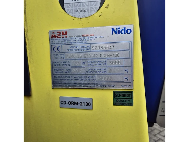 Zoutstrooier, nido, stratos b70-42 pcln-700, cd-orm-2130, 2012 - afbeelding 4 van  12