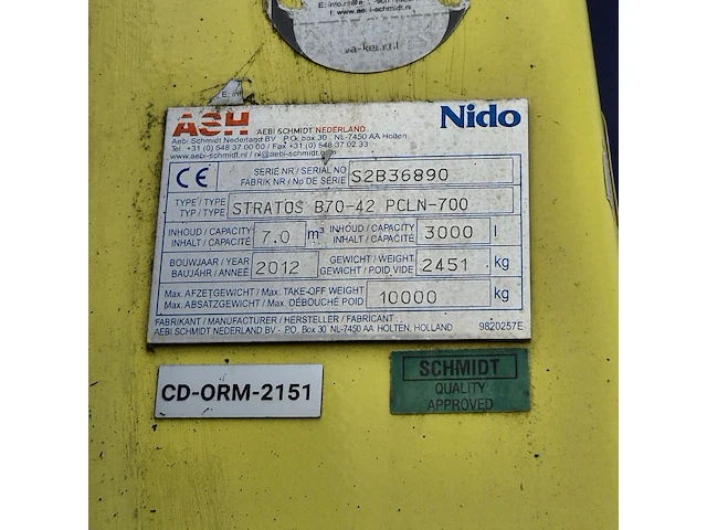 Zoutstrooier, nido, stratos b70-42 pcln-700, cd-orm-2151, 2012 - afbeelding 3 van  12