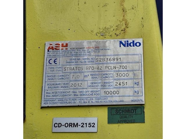Zoutstrooier, nido, stratos b70-42 pcln-700, cd-orm-2152, 2012 - afbeelding 2 van  12
