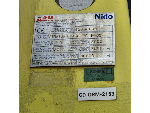 Zoutstrooier, nido, stratos b70-42 pcln-700, cd-orm-2153, 2012 - afbeelding 3 van  12