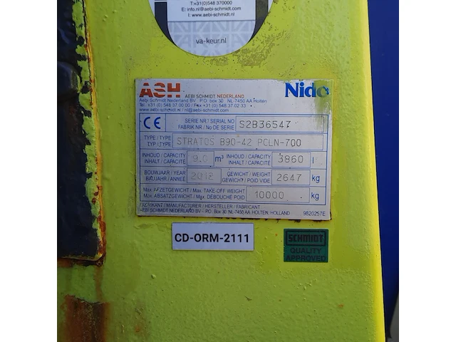 Zoutstrooier, nido, stratos b90-42 pcln-700, cd-orm-2111, 2012 - afbeelding 10 van  18