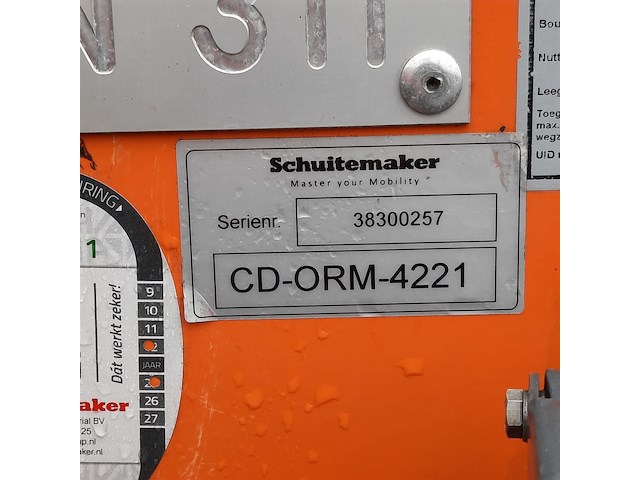 Zoutstrooier op aanhanger, schuitemaker, sw3800 epoke sirius ast 3,5m2, cd-orm-4221, 2011 - afbeelding 17 van  17