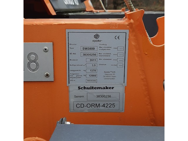 Zoutstrooier op aanhanger , schuitemaker, sw3800 epoke sirius ast 3,5m2, cd-orm-4225, 2011 - afbeelding 14 van  20