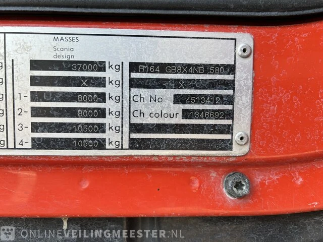Zuig perscombinatie - kolkenzuiger scania, r164 met hellmers wittstock opbouw, bouwjaar 2004 - afbeelding 7 van  27