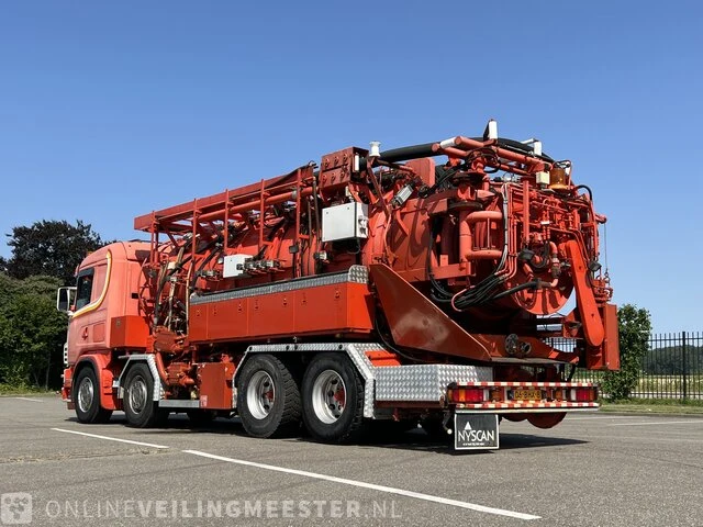 Zuig perscombinatie - kolkenzuiger scania, r164 met hellmers wittstock opbouw, bouwjaar 2004 - afbeelding 21 van  27