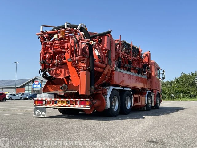 Zuig perscombinatie - kolkenzuiger scania, r164 met hellmers wittstock opbouw, bouwjaar 2004 - afbeelding 23 van  27