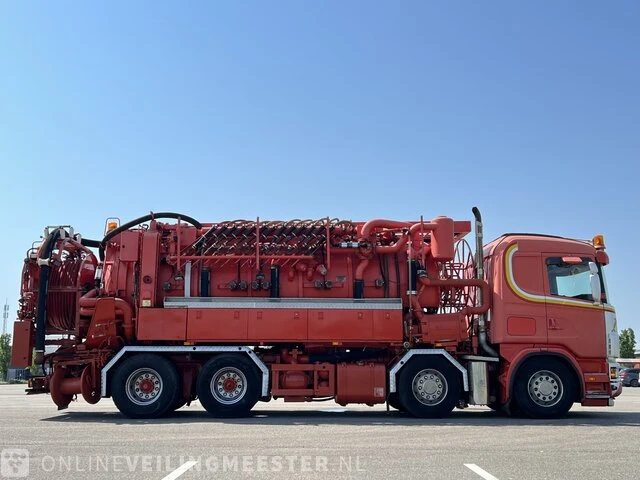 Zuig perscombinatie - kolkenzuiger scania, r164 met hellmers wittstock opbouw, bouwjaar 2004 - afbeelding 24 van  27