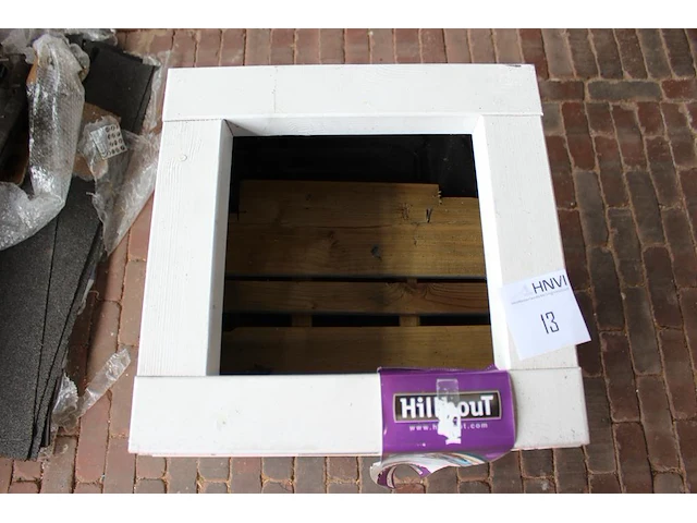 Zuilbloembak hillhout type elan excellent 78. afmeting 40 x 40 x 70 cm. - afbeelding 3 van  3