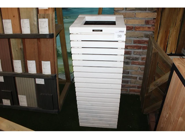 Zuilbloembak hillhout type elan excellent110. afmeting 40 x 40 x 100 cm. - afbeelding 1 van  2