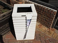 Zuilbloembak hillhout type elan excellent78. afmeting 40 x 40 x 70 cm. - afbeelding 1 van  2