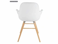 Zuiver - armchair albert kuip white - eetkamerstoel (2x) - afbeelding 4 van  8