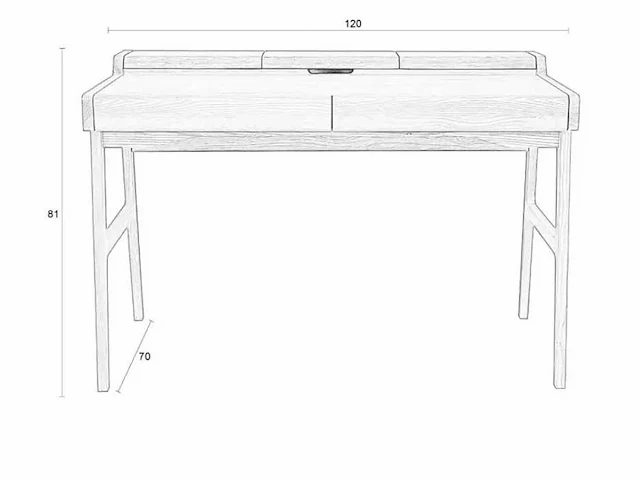 Zuiver - desk table kaat natural - bureau - afbeelding 5 van  12