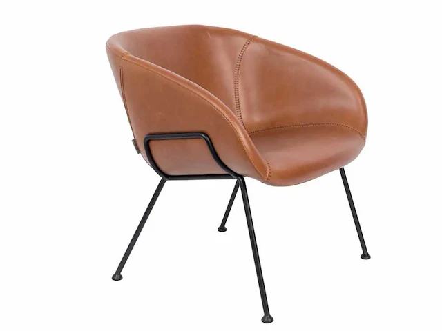 Zuiver - lounge chair feston brown - fauteuil (2x) - afbeelding 1 van  6