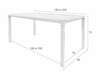 Zuiver - table storm 180x90 walnut - eetkamertafel - afbeelding 12 van  13