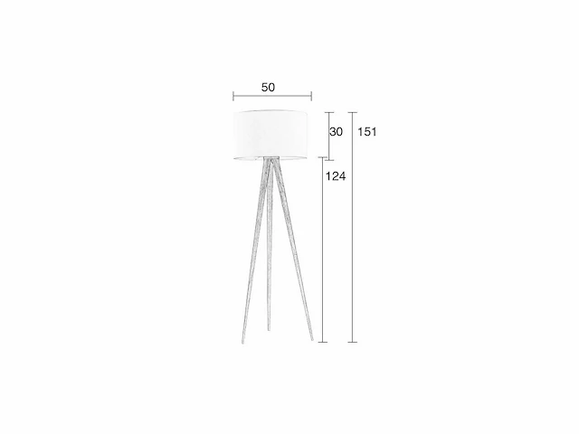 Zuiver - tripod wood - vloerlampen zwart - afbeelding 6 van  6