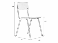 Zuiver back to school matte eetkamerstoel (4x) - afbeelding 4 van  7