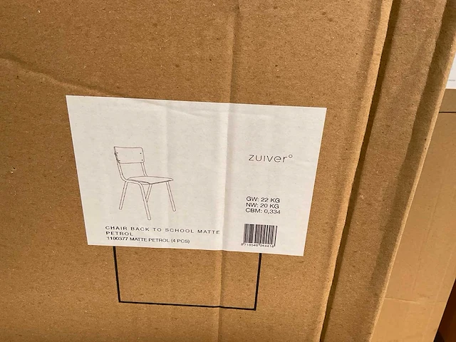 Zuiver back to school matte eetkamerstoel (4x) - afbeelding 7 van  7