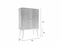 Zuiver barbier cabinet natural opbergkast - afbeelding 16 van  20