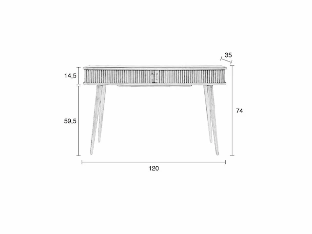 Zuiver barbier console bijzettafel - afbeelding 9 van  10