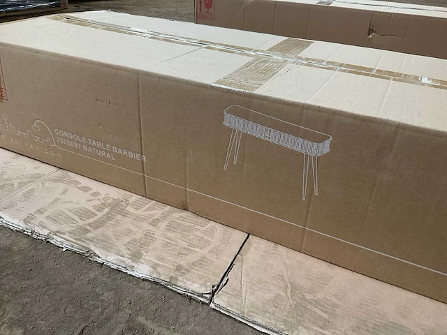 Zuiver barbier console tafel naturel bijzettafel - afbeelding 11 van  11