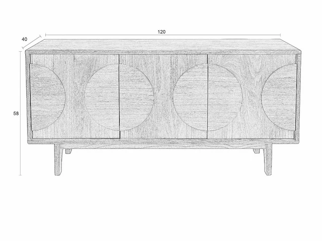 Zuiver groove 3 deuren dressoir - afbeelding 8 van  14