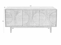 Zuiver groove 3 deuren dressoir - afbeelding 5 van  10