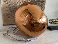 Zuiver hammered round copper hanglamp met zwart snoer zuiver, hammered round, koper - afbeelding 6 van  8