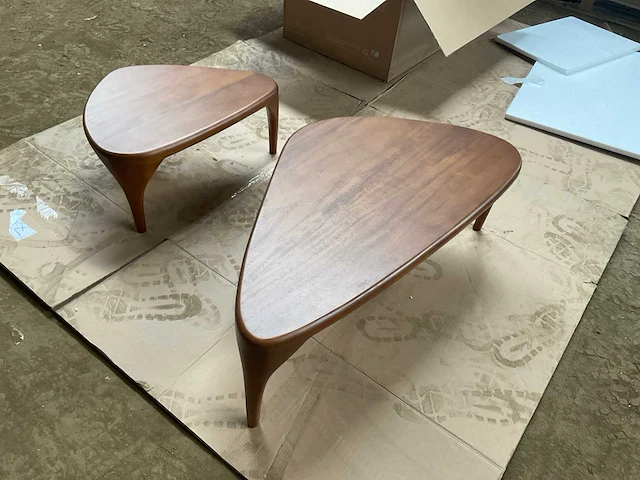 Zuiver isla walnut set van 2 salontafel - afbeelding 7 van  18