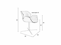 Zuiver nikki armstoel (2x) - afbeelding 4 van  5