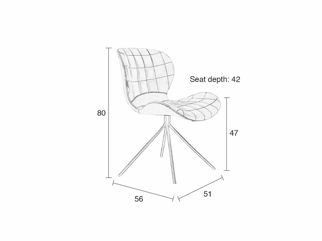Zuiver omg ll eetkamerstoelen (4x) - afbeelding 4 van  6