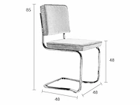 Zuiver ridge rib kink eetkamerstoel (6x) - afbeelding 3 van  7