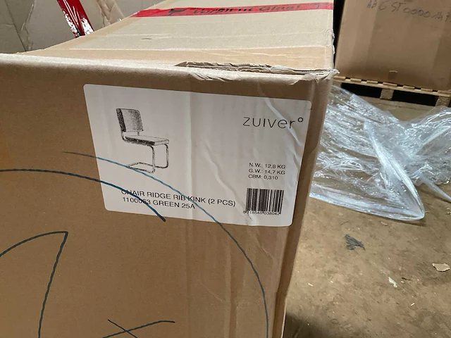 Zuiver ridge rib kink eetkamerstoel (6x) - afbeelding 6 van  7