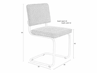 Zuiver ridge soft eetkamerstoel (2x) - afbeelding 5 van  8