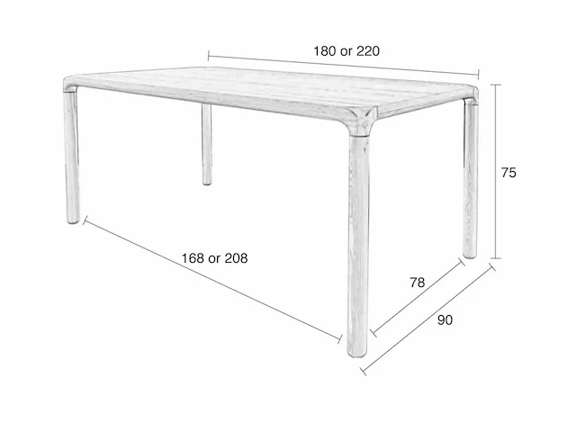 Zuiver storm walnoot eetkamertafel - afbeelding 2 van  5